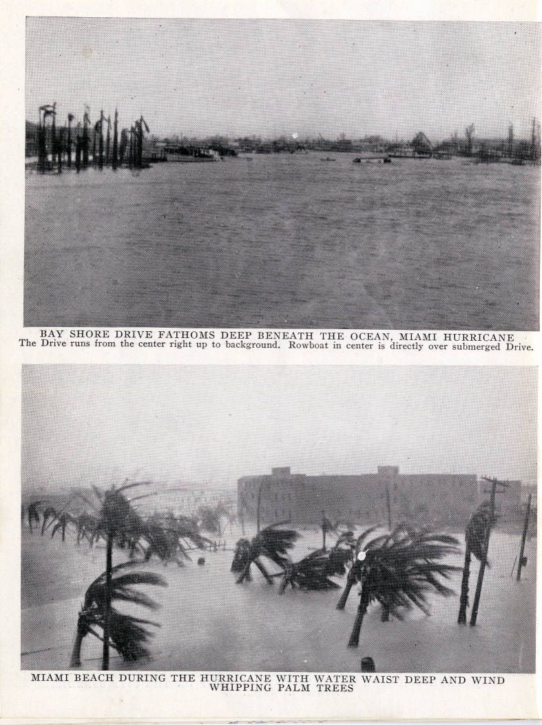 Florida Tornado pamphlet final spread with library marks and photographs