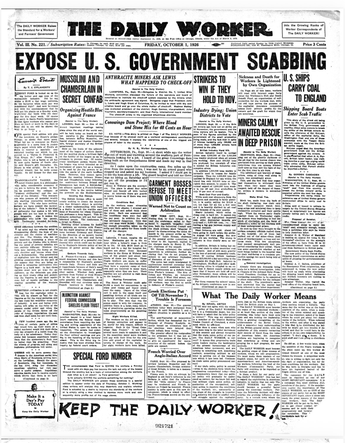 Daily Worker article protesting forced Black labor in Miami reconstruction
