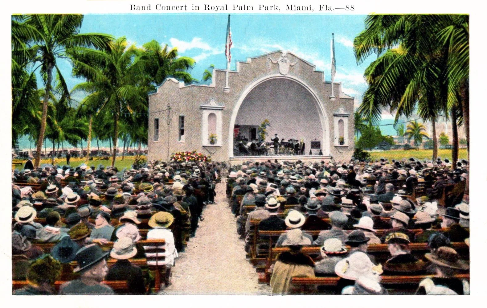 A concert in Royal Palm Park · about 1920