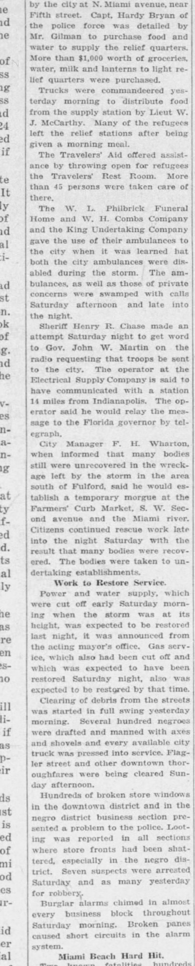 Miami Herald reporting drafted Black cleanup crews