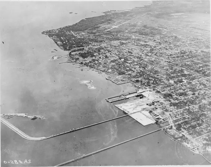 Aerial photograph of Miami before the 1926 hurricane
