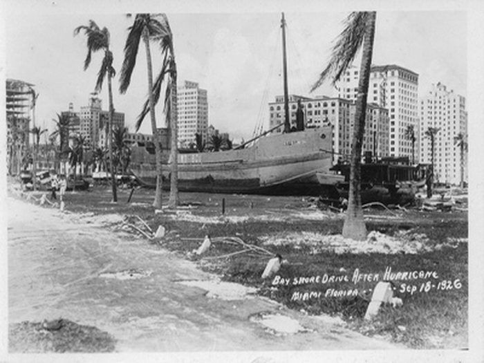 Bay Shore Drive after the hurricane