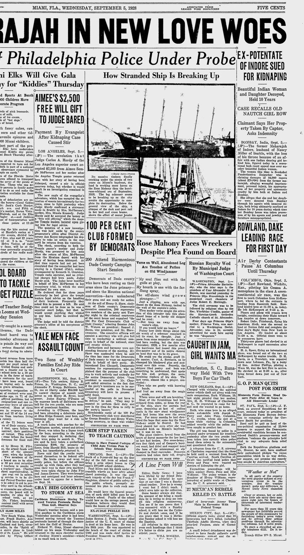Rose Mahoney newspaper page