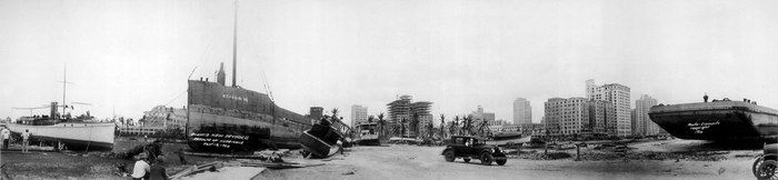 Historical Miami hurricane photograph from the selected additions collection